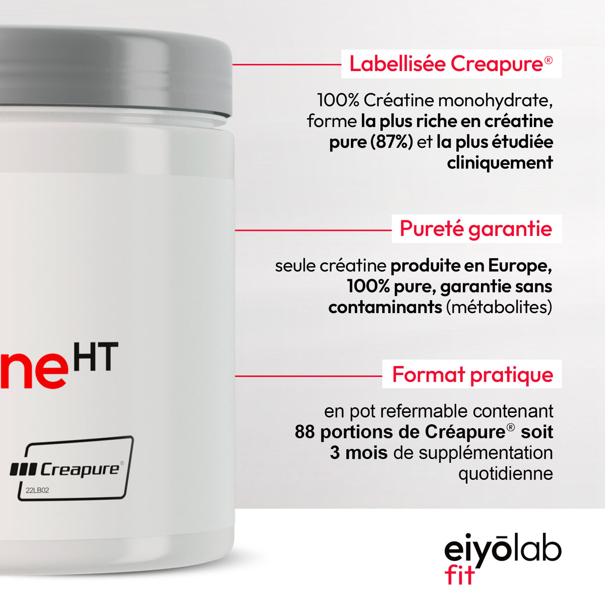 Pure Créatine HT en poudre - Creapure®